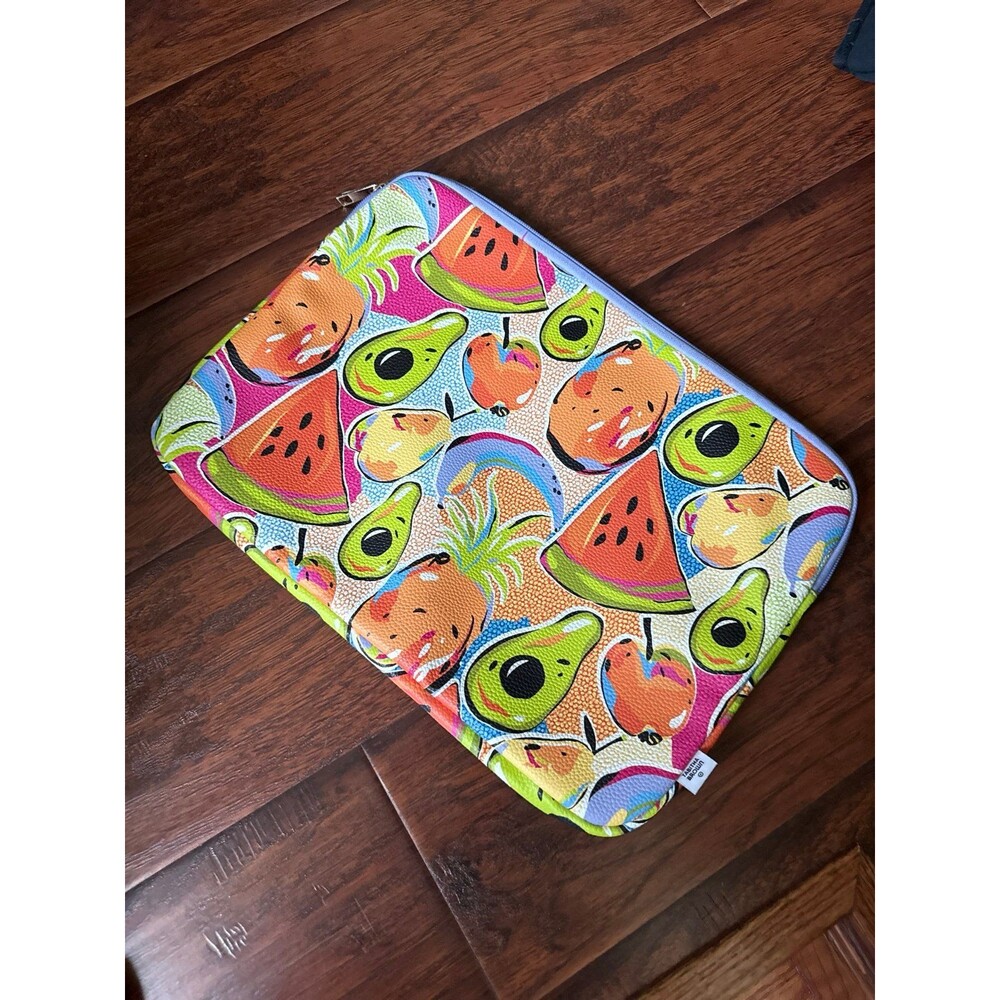 Tabitha Brown Target 15” Tech Sleeve - Laptop/Tablet/Colorful Fruit Print - NEW